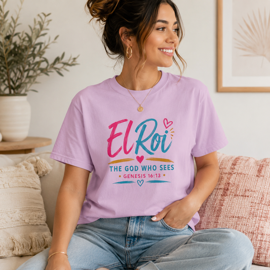 El Roi T-Shirt — "The God Who Sees" Genesis 16:13 Christian Tee