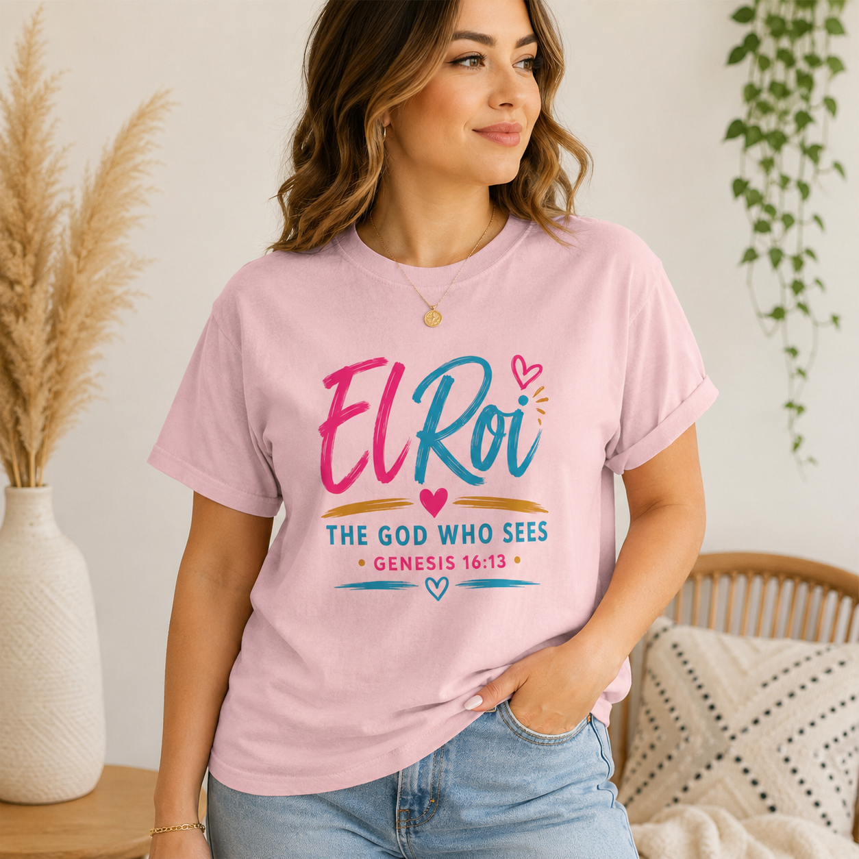 El Roi T-Shirt — "The God Who Sees" Genesis 16:13 Christian Tee